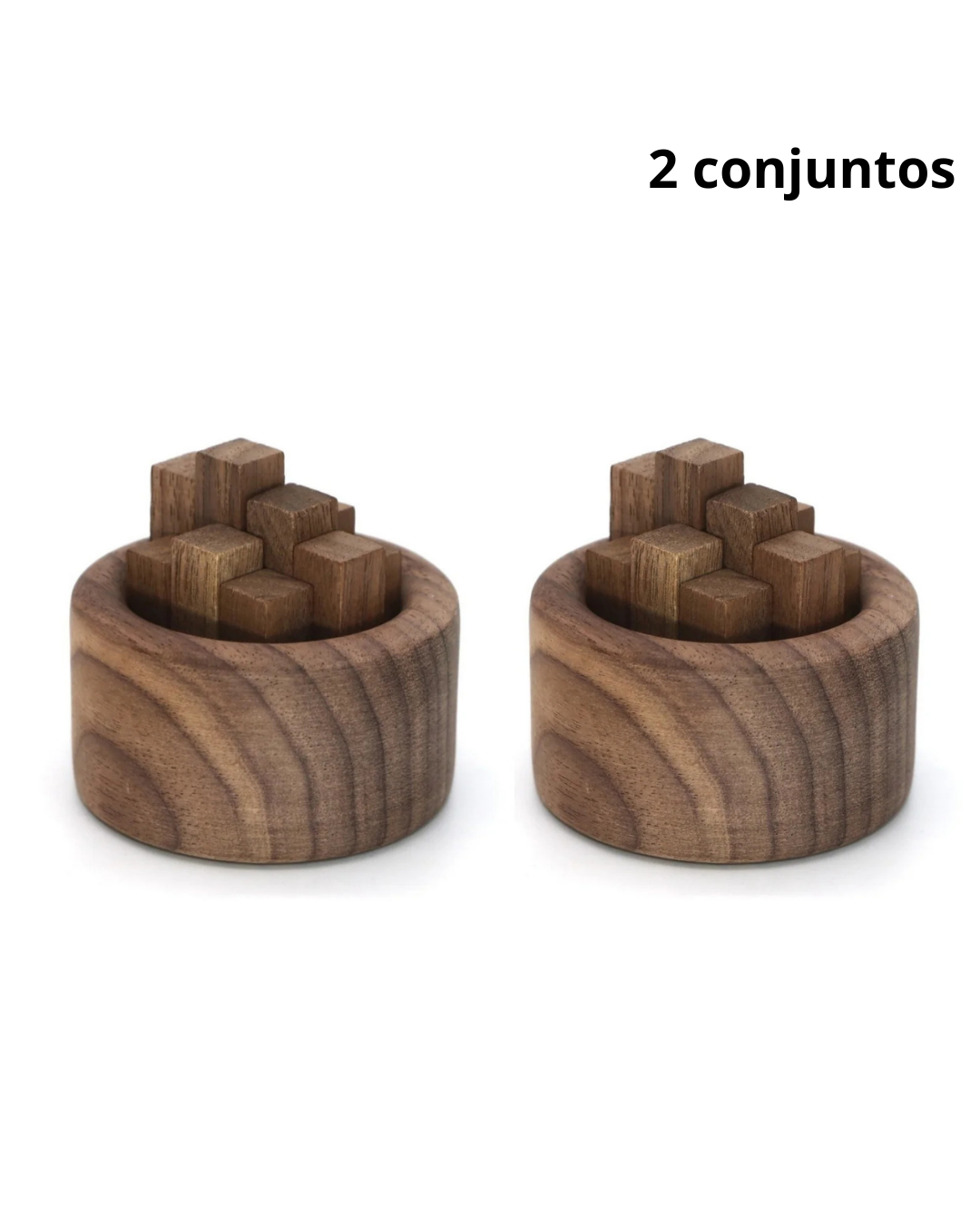Conjunto de Difusores de Óleo em Madeira Noz Artesanais - 2 unidades Casa Elège