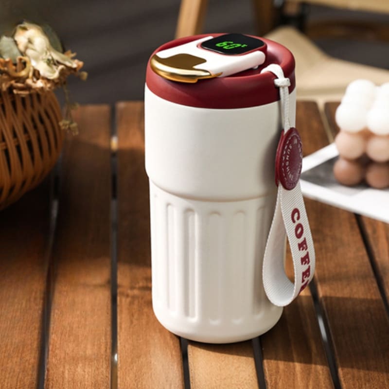 Copo Térmico 450ml em Inox 316 com Tampa Inteligente - Vermelho Casa Elège