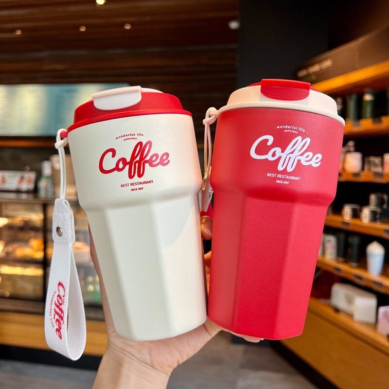 Copo Térmico Inox com Tampa BPA Free e Alça Portátil - Casa Elège