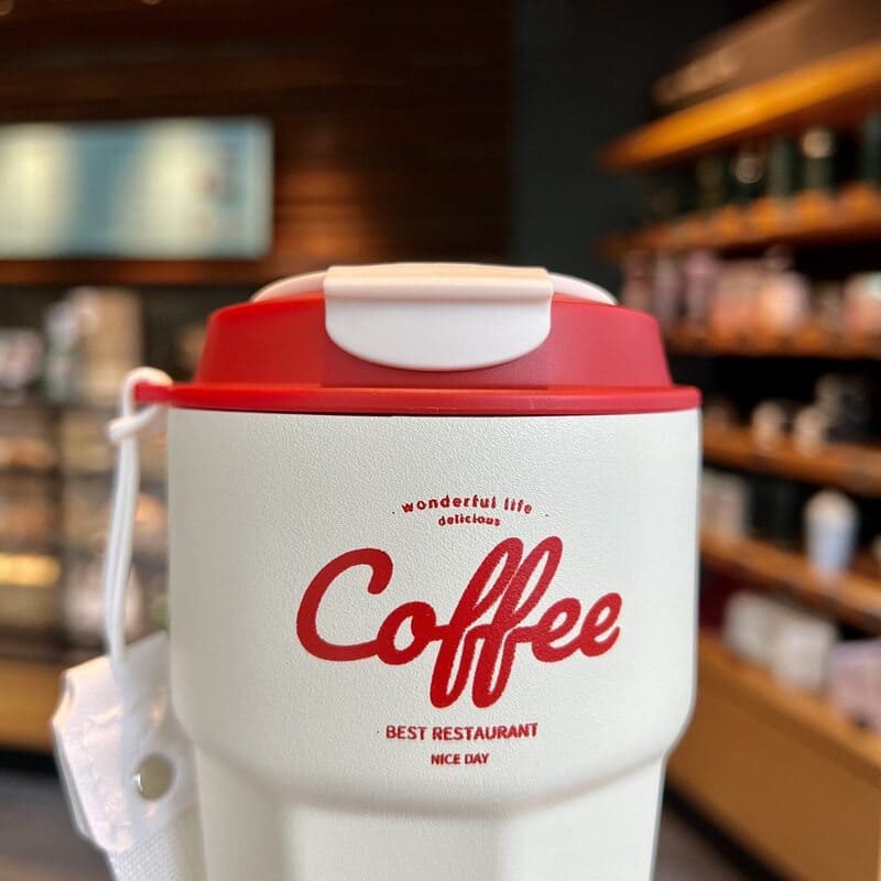 Copo Térmico Inox com Tampa BPA Free e Alça Portátil - Casa Elège