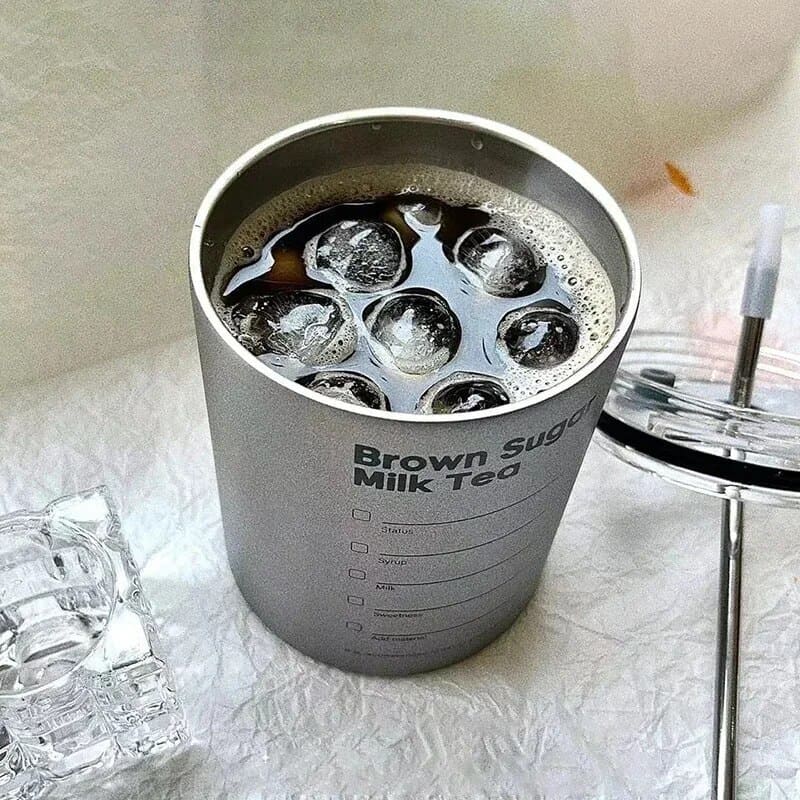 Copo Térmico de Aço Inox Portátil com Tampa Hermética - Casa Elège