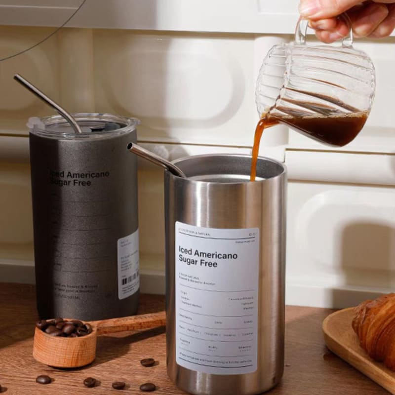 Copo Térmico de Aço Inox Portátil com Tampa Hermética - Casa Elège