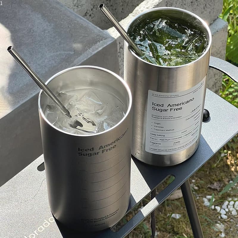 Copo Térmico de Aço Inox Portátil com Tampa Hermética - Casa Elège