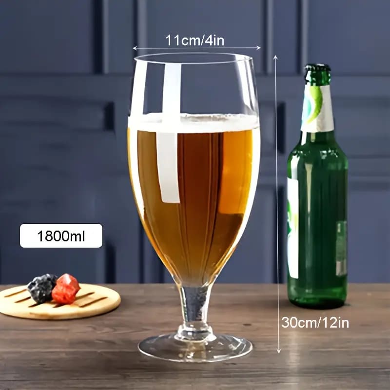 Copo de Cerveja Cristal Gigante para Bar - Casa Elège - 1800ML Casa Elège