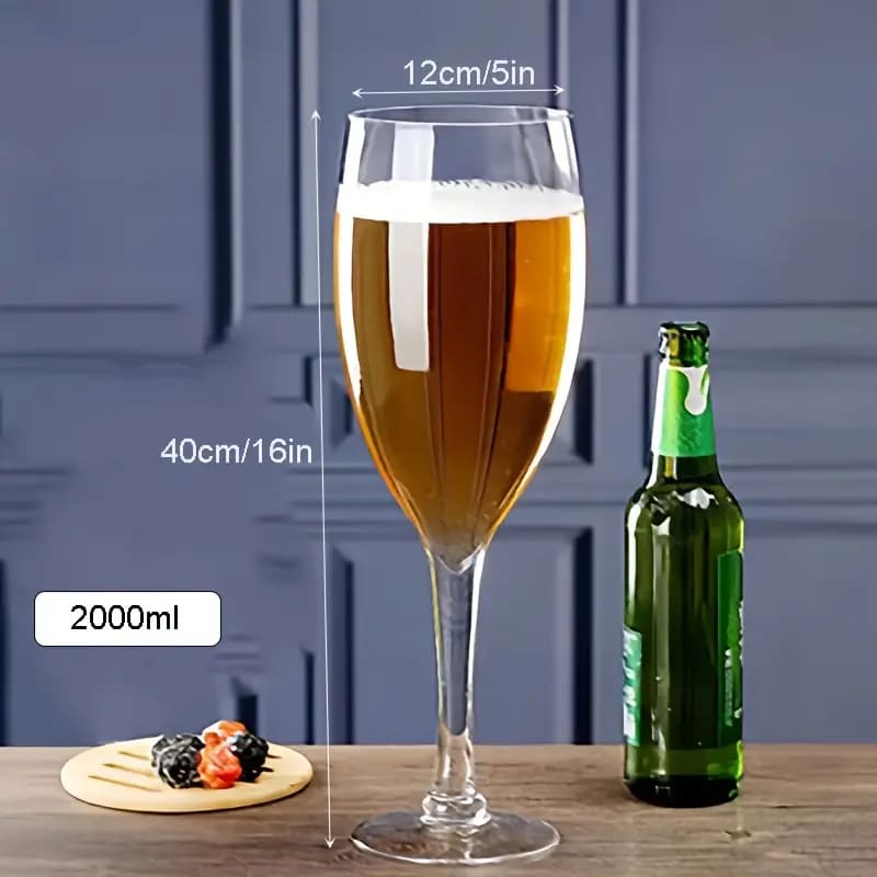Copo de Cerveja Cristal Gigante para Bar - Casa Elège - 2000ML Casa Elège