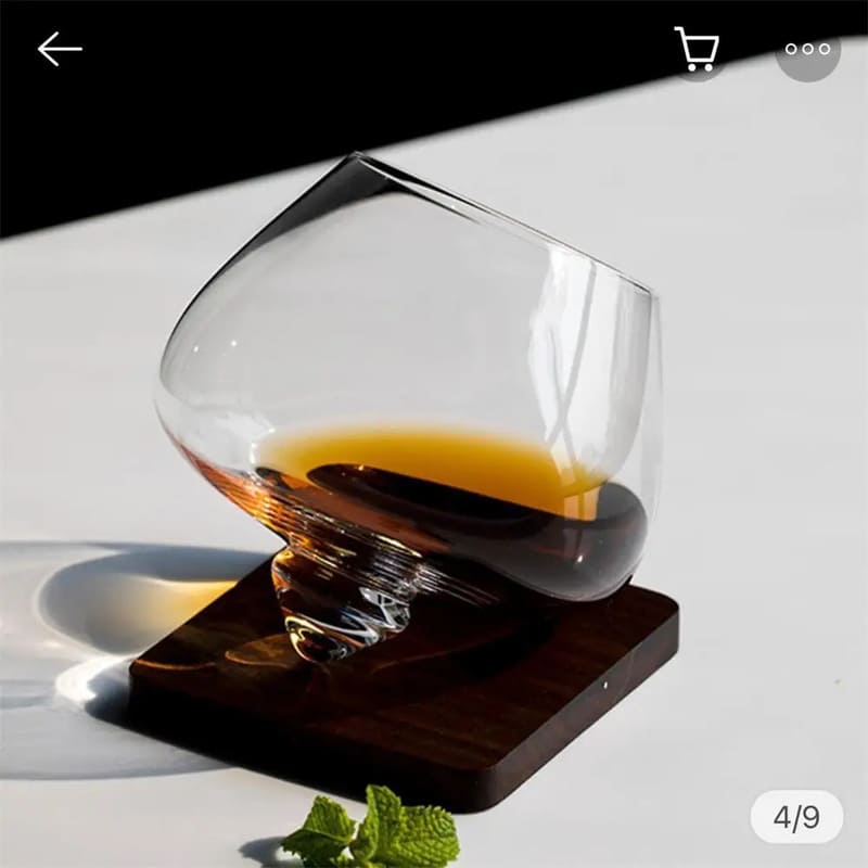 Copo de Whisky Cristal Barriga Rotativo 250ml Luxuoso - Casa Elège