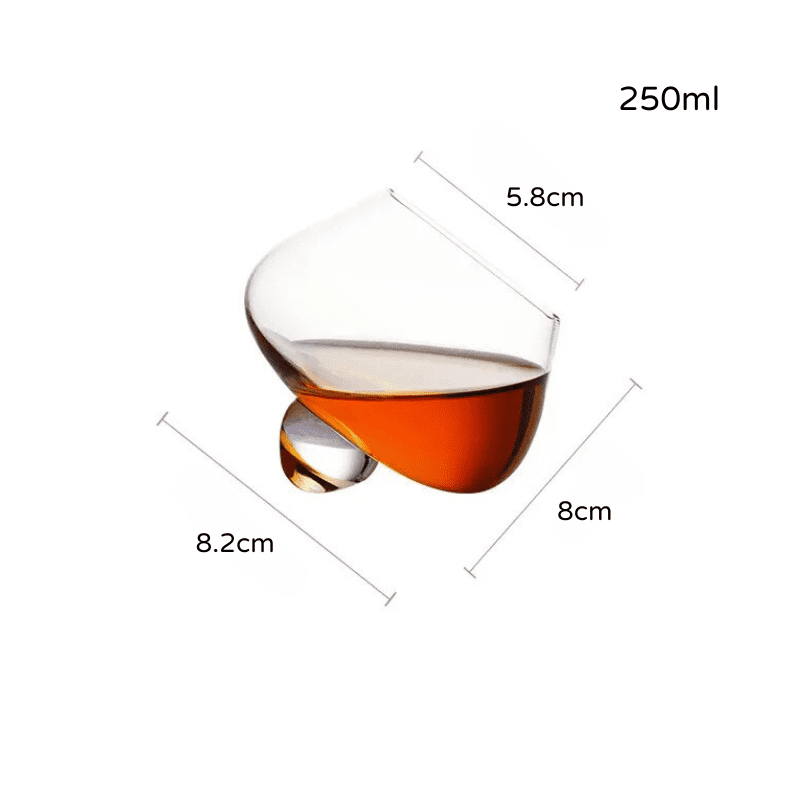 Copo de Whisky Cristal Barriga Rotativo 250ml Luxuoso - 250ml Casa Elège