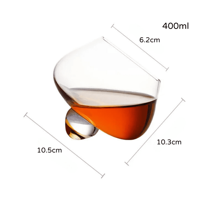 Copo de Whisky Cristal Barriga Rotativo 250ml Luxuoso - 400ml Casa Elège