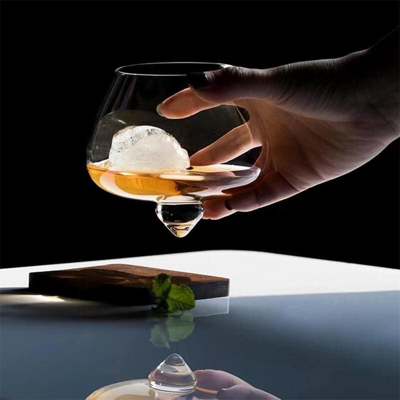 Copo de Whisky Cristal Barriga Rotativo 250ml Luxuoso - Casa Elège