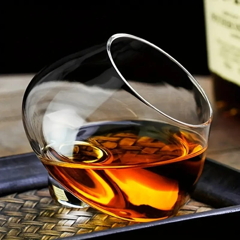 Copo de Whisky Cristal Barriga Rotativo 250ml Luxuoso - Casa Elège