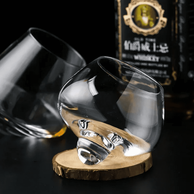 Copo de Whisky Cristal Barriga Rotativo 250ml Luxuoso - Casa Elège