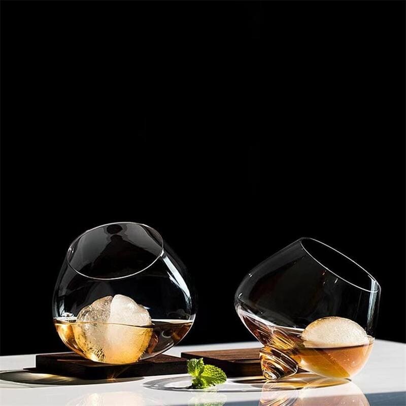 Copo de Whisky Cristal Barriga Rotativo 250ml Luxuoso - Casa Elège