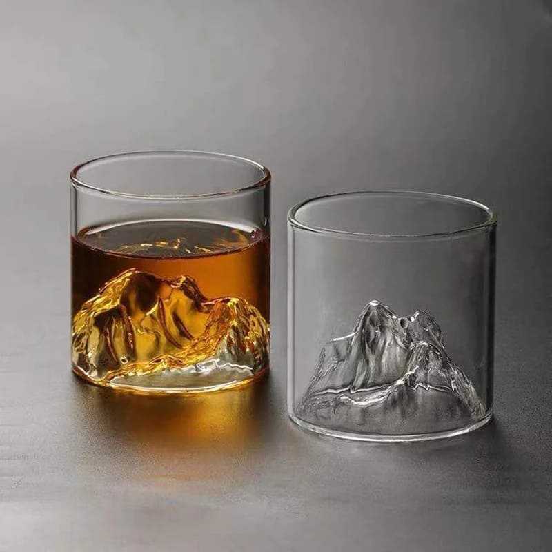 Copo de Whisky em Cristal com Fundo Iceberg para Coquetéis - Casa Elège
