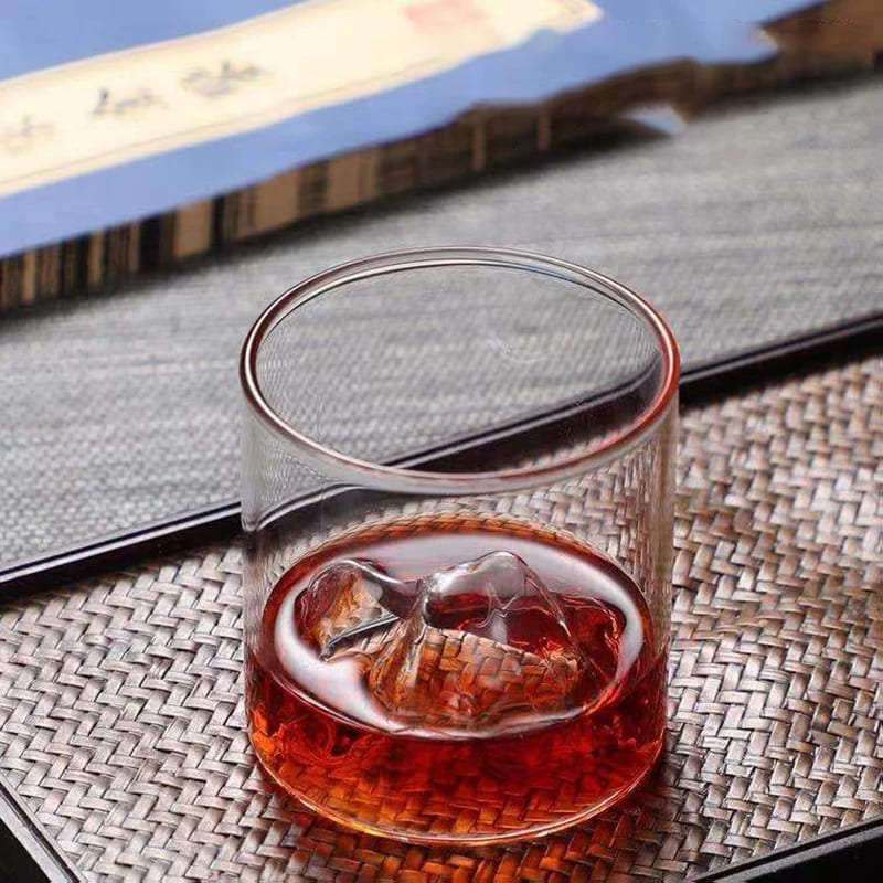 Copo de Whisky em Cristal com Fundo Iceberg para Coquetéis - Casa Elège