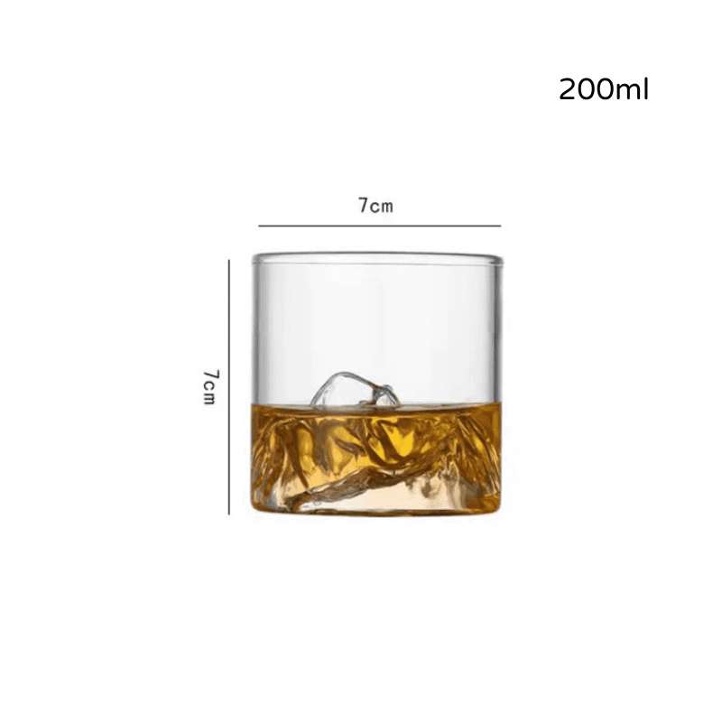 Copo de Whisky em Cristal com Fundo Iceberg para Coquetéis - 200ml Casa Elège