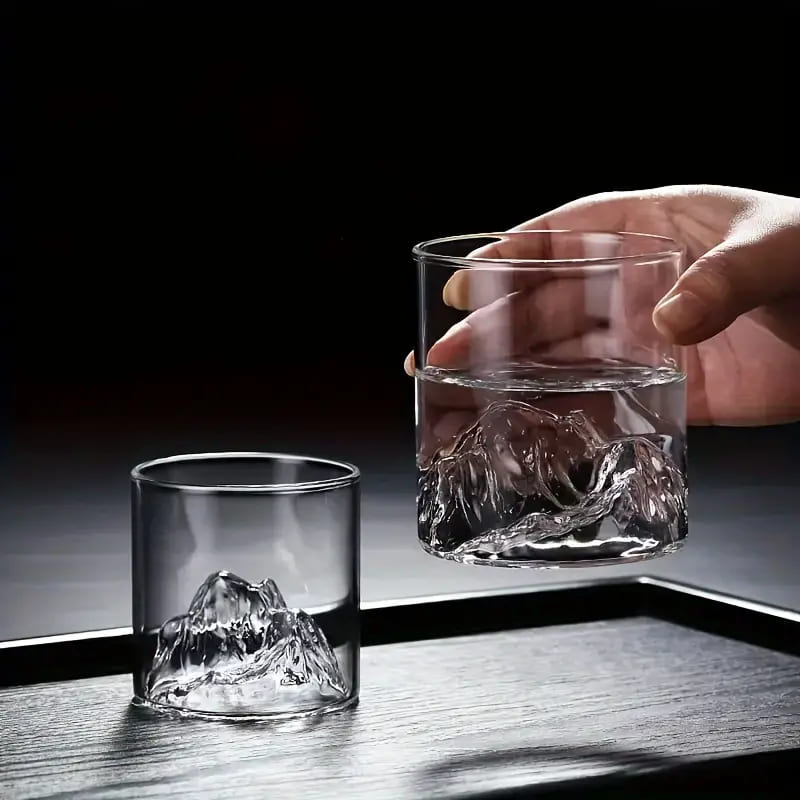 Copo de Whisky em Cristal com Fundo Iceberg para Coquetéis - Casa Elège
