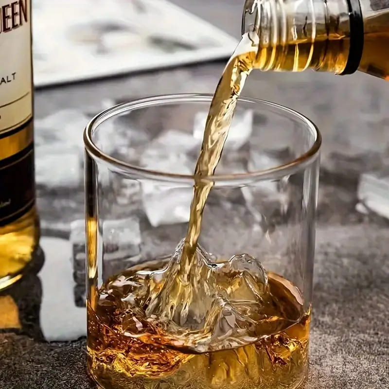 Copo de Whisky em Cristal com Fundo Iceberg para Coquetéis - Casa Elège