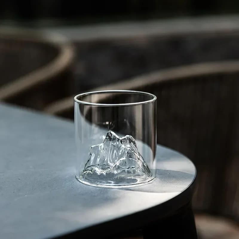Copo de Whisky em Cristal com Fundo Iceberg para Coquetéis - Casa Elège