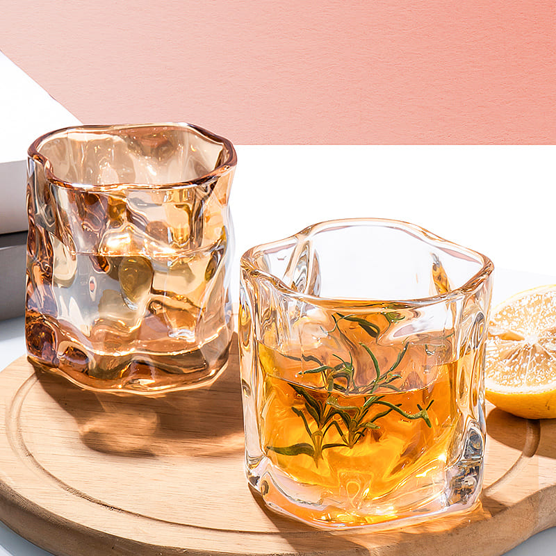 Copo de Whisky em Cristal Orgânico para Home Bar - Casa Elège