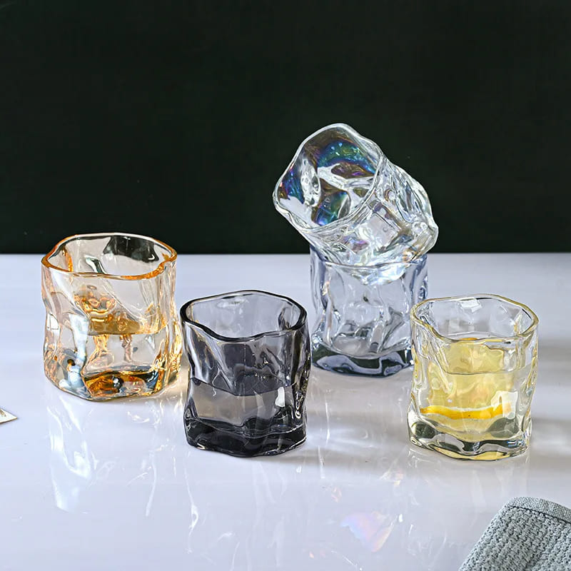 Copo de Whisky em Cristal Orgânico para Home Bar - Casa Elège