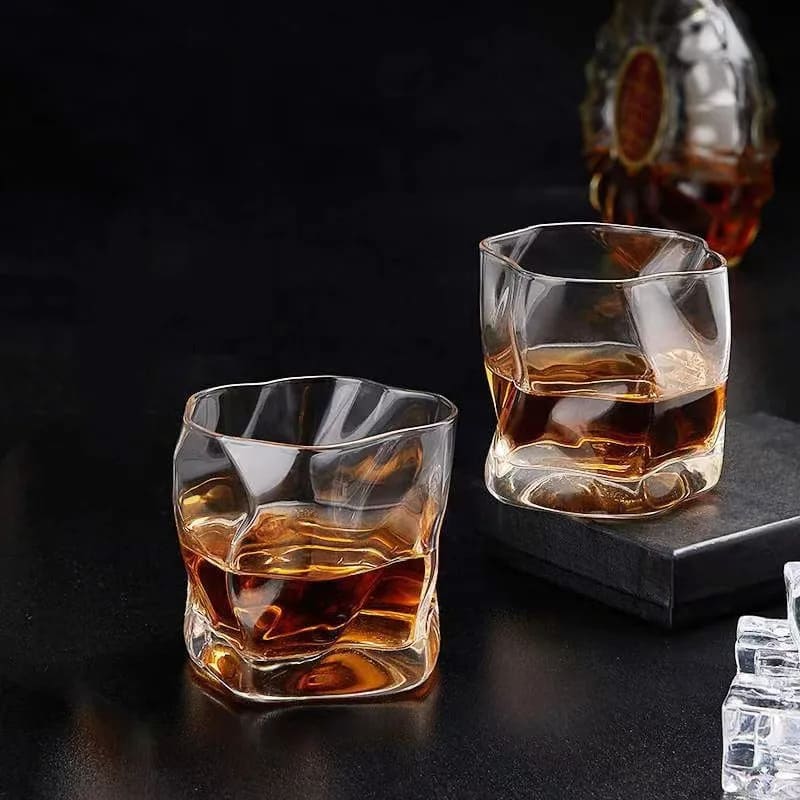 Copo de Whisky em Cristal Orgânico para Home Bar - Casa Elège