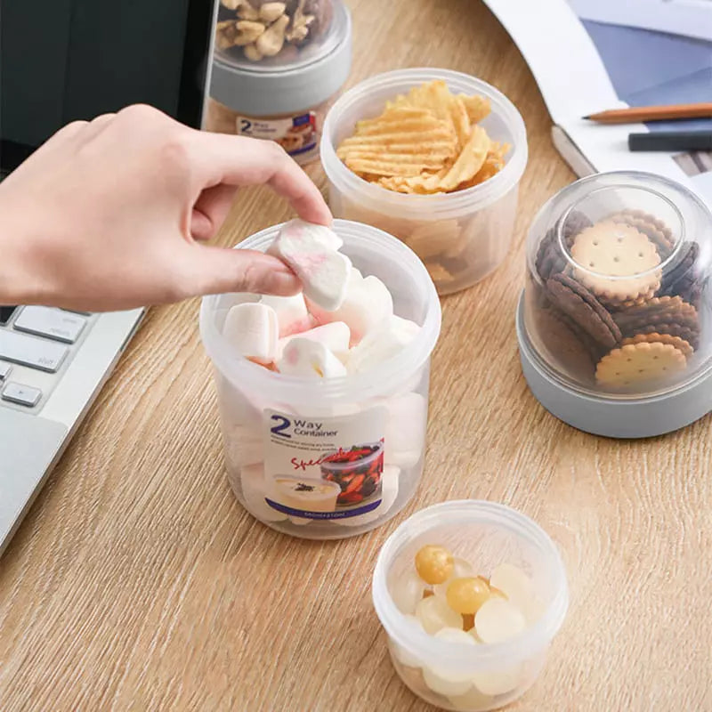 Copo para Cereais Salada e Frutas Portátil com Divisórias - Casa Elège