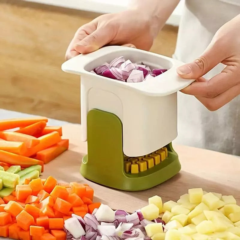 Cortador de Alimentos em Cubos Compacto e Fácil de Limpar - Branco Casa Elège
