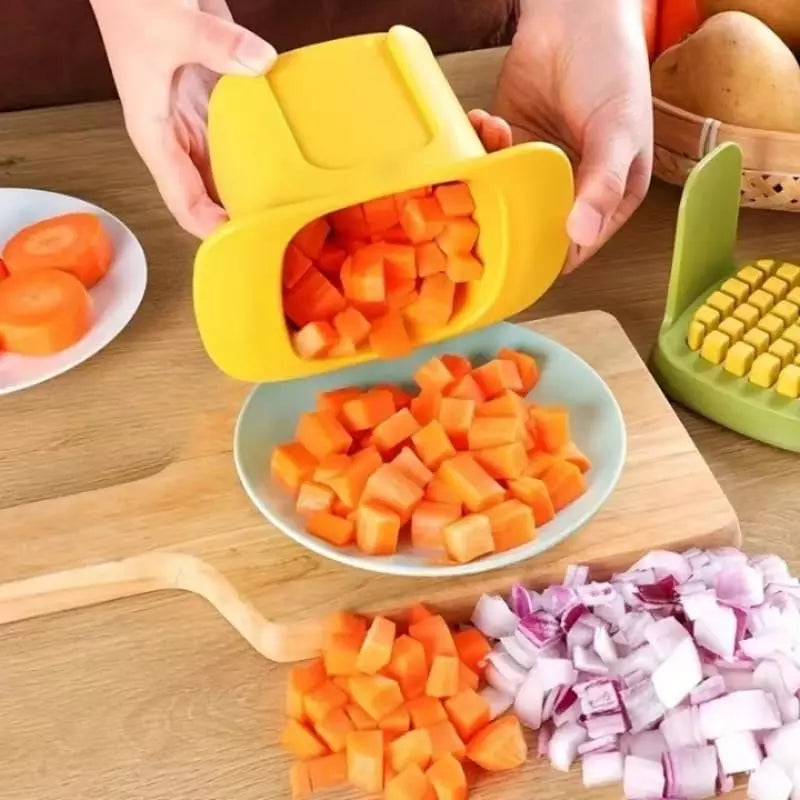 Cortador de Alimentos em Cubos Compacto e Fácil de Limpar - Casa Elège
