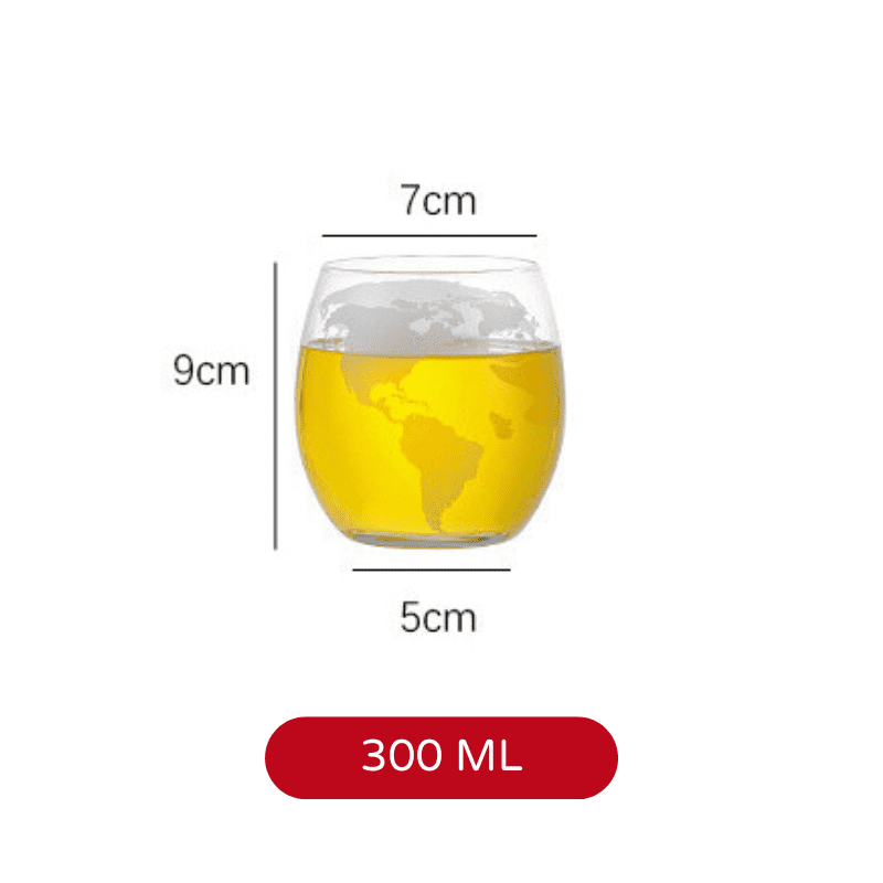 Decanter de Whisky em Vidro Globo com Navio - Casa Elège