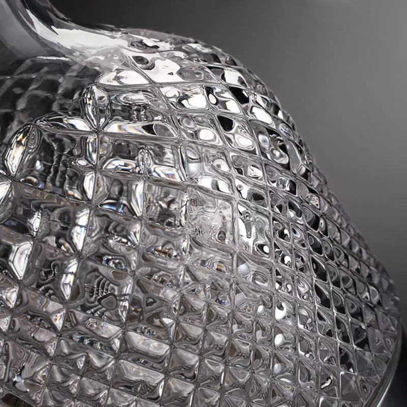 Decanter De Vinho Em Vidro Cristal Rotativo Com Eixo Inox - Casa Elège