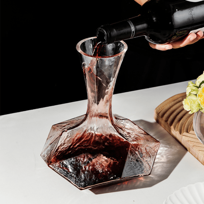 Decanter de Vidro Irregular Moderno para Vinho e Whisky - Casa Elège