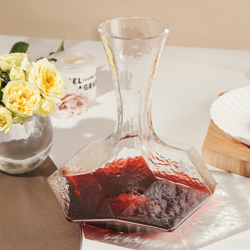 Decanter de Vidro Irregular Moderno para Vinho e Whisky - Casa Elège