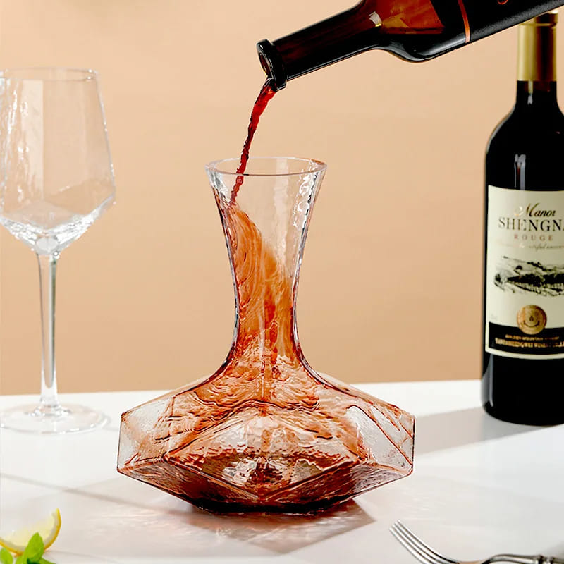 Decanter de Vidro Irregular Moderno para Vinho e Whisky - Casa Elège