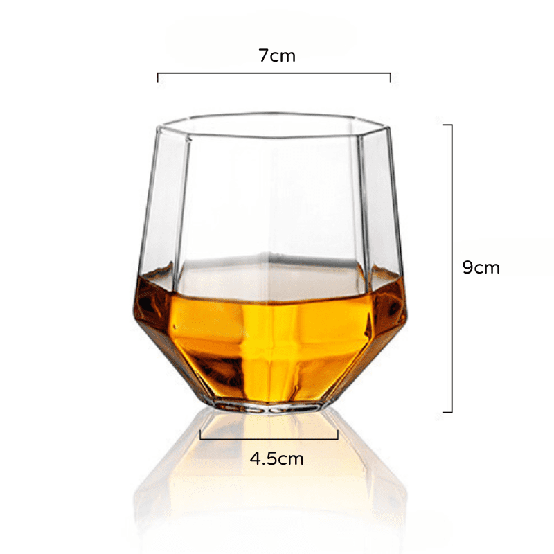 Decanter de Vidro Formato Diamante para Vinho e Whisky - Casa Elège