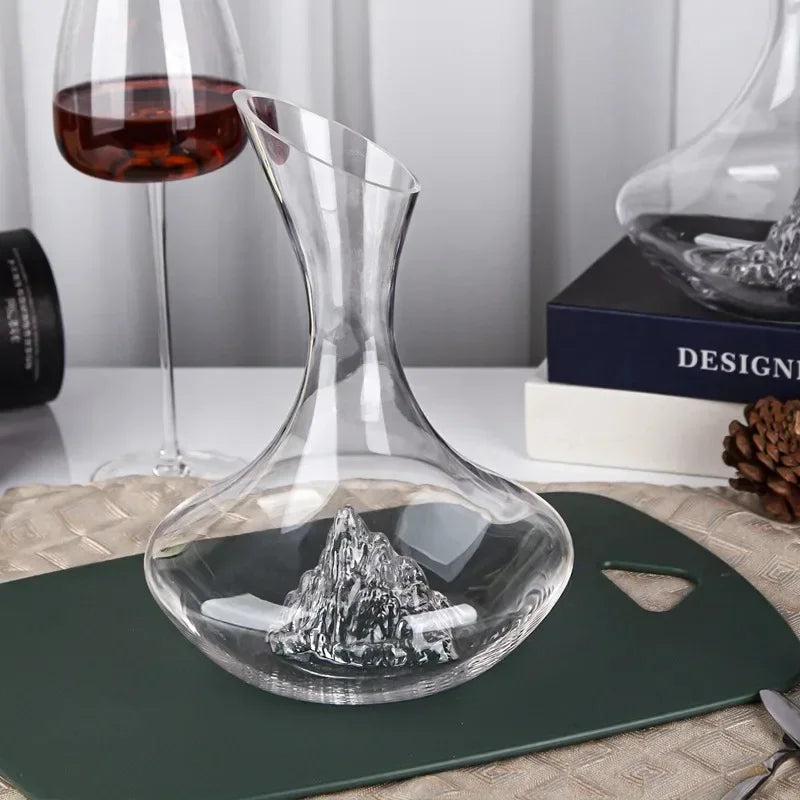 Decanter De Vidro Iceberg Para Vinho E Whisky Elegante - Casa Elège