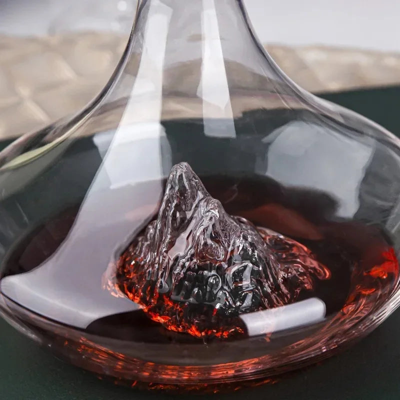 Decanter De Vidro Iceberg Para Vinho E Whisky Elegante - Casa Elège