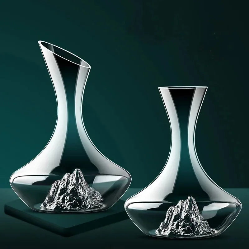 Decanter De Vidro Iceberg Para Vinho E Whisky Elegante - Casa Elège