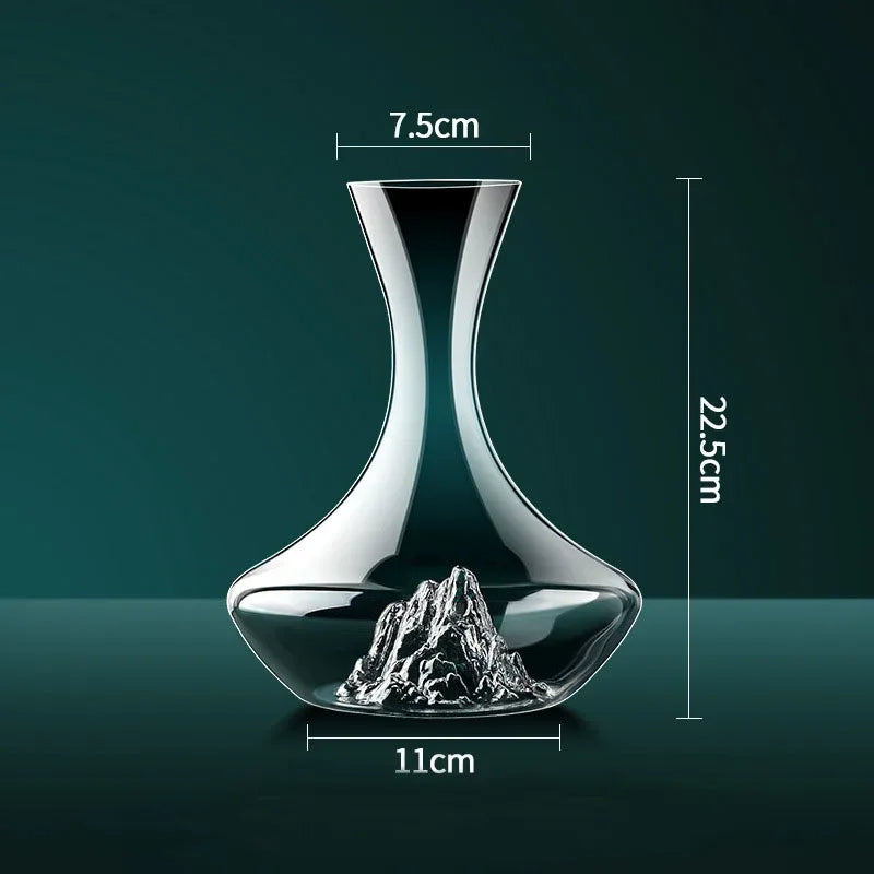 Decanter De Vidro Iceberg Para Vinho E Whisky Elegante - 1500ml Casa Elège