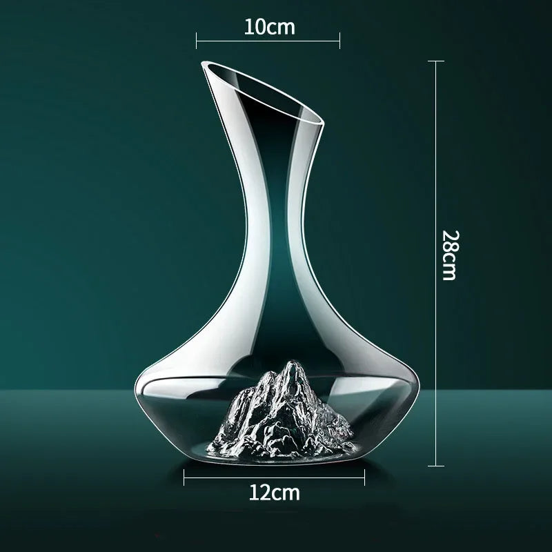Decanter De Vidro Iceberg Para Vinho E Whisky Elegante - 2000ml Casa Elège