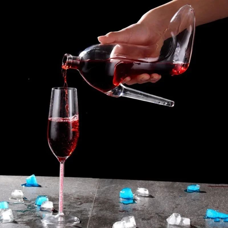 Decanter em Vidro Formato Sapato para Vinho e Whisky - Casa Elège