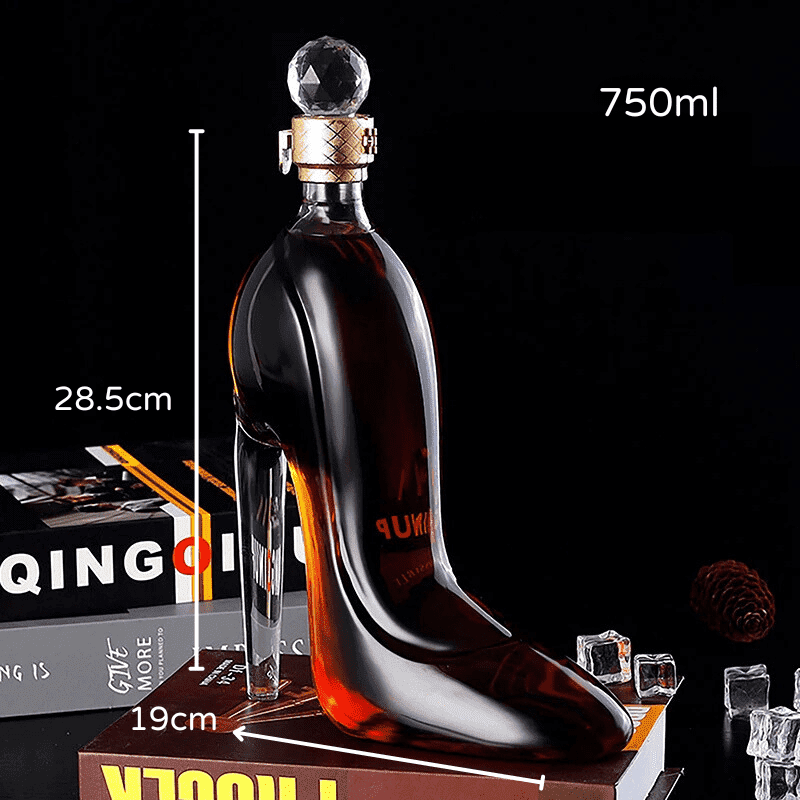 Decanter em Vidro Formato Sapato para Vinho e Whisky - 750ML Casa Elège