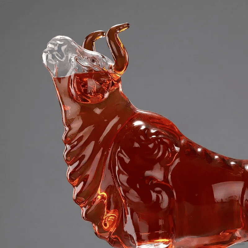 Decanter De Vidro Em Formato De Touro Sofisticado Premium - Casa Elège