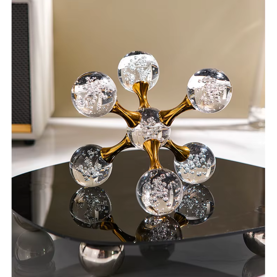 Decoração de Mesa em Cristal com Iluminação Sofisticada - Casa Elège
