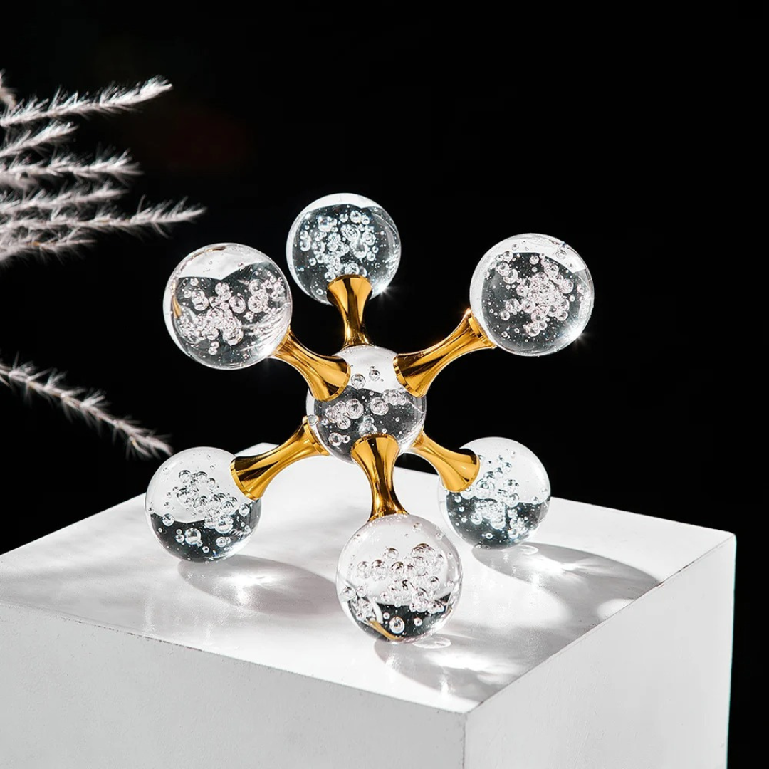 Decoração de Mesa em Cristal com Iluminação Sofisticada - Casa Elège