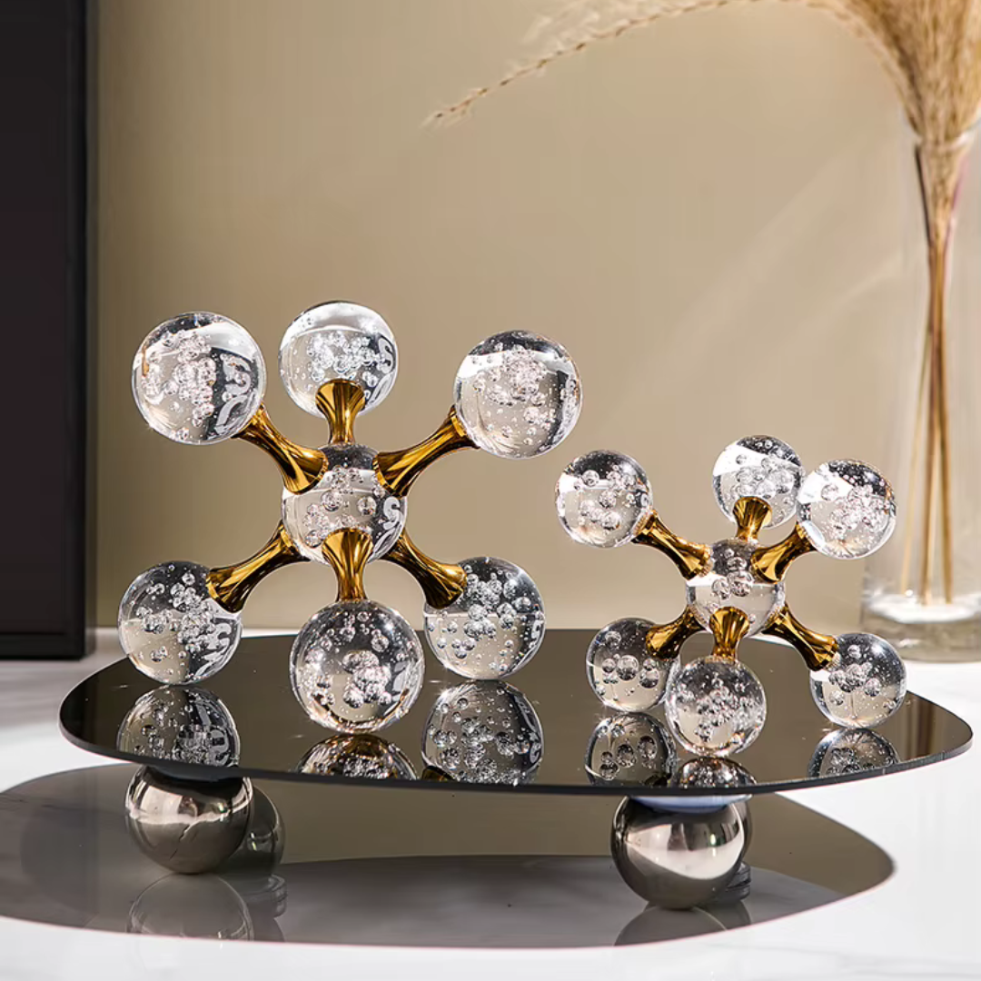 Decoração de Mesa em Cristal com Iluminação Sofisticada - Casa Elège