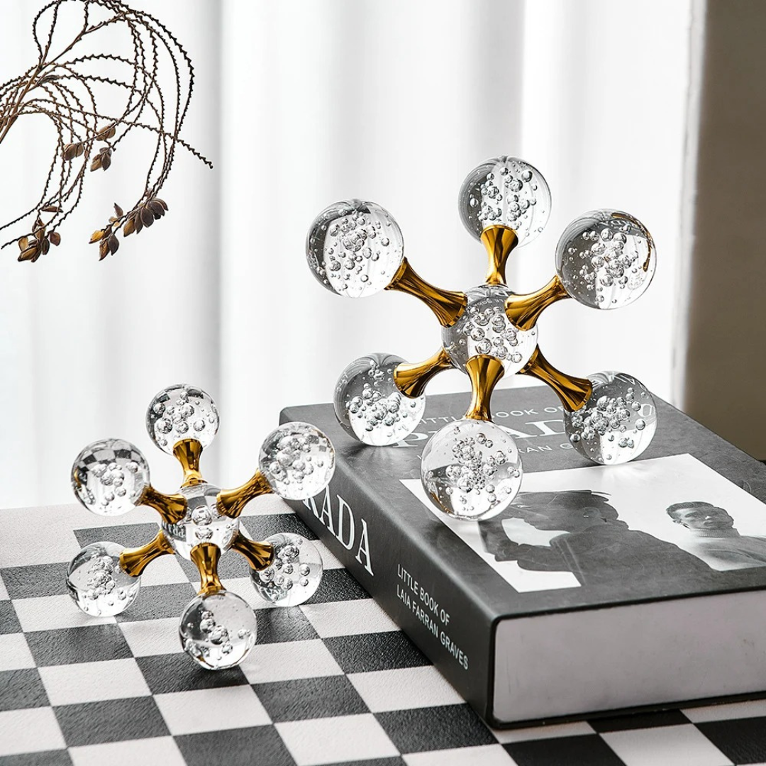 Decoração de Mesa em Cristal com Iluminação Sofisticada - Casa Elège