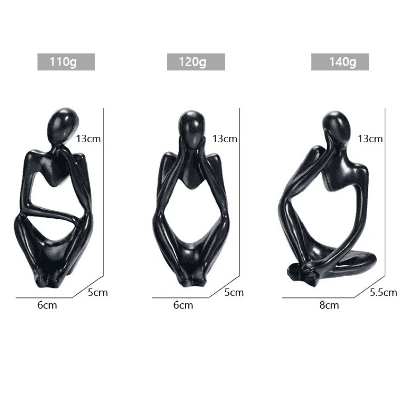 Escultura de Resina Abstrata Minimalista para Mesa Compacta - Casa Elège