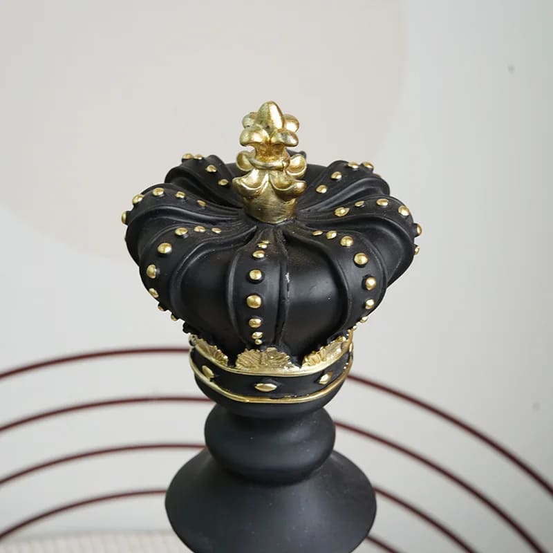 Estátua De Resina Peças De Xadrez Moderna Para Mesa - Casa Elège