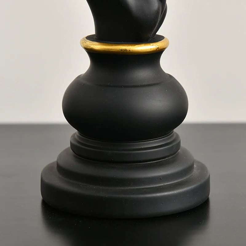 Estátua De Resina Peças De Xadrez Moderna Para Mesa - Casa Elège