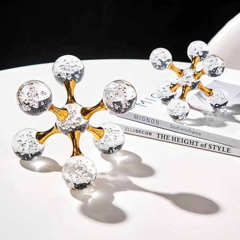 Ornamento de Mesa em Cristal Design Molecular Moderno - Casa Elège